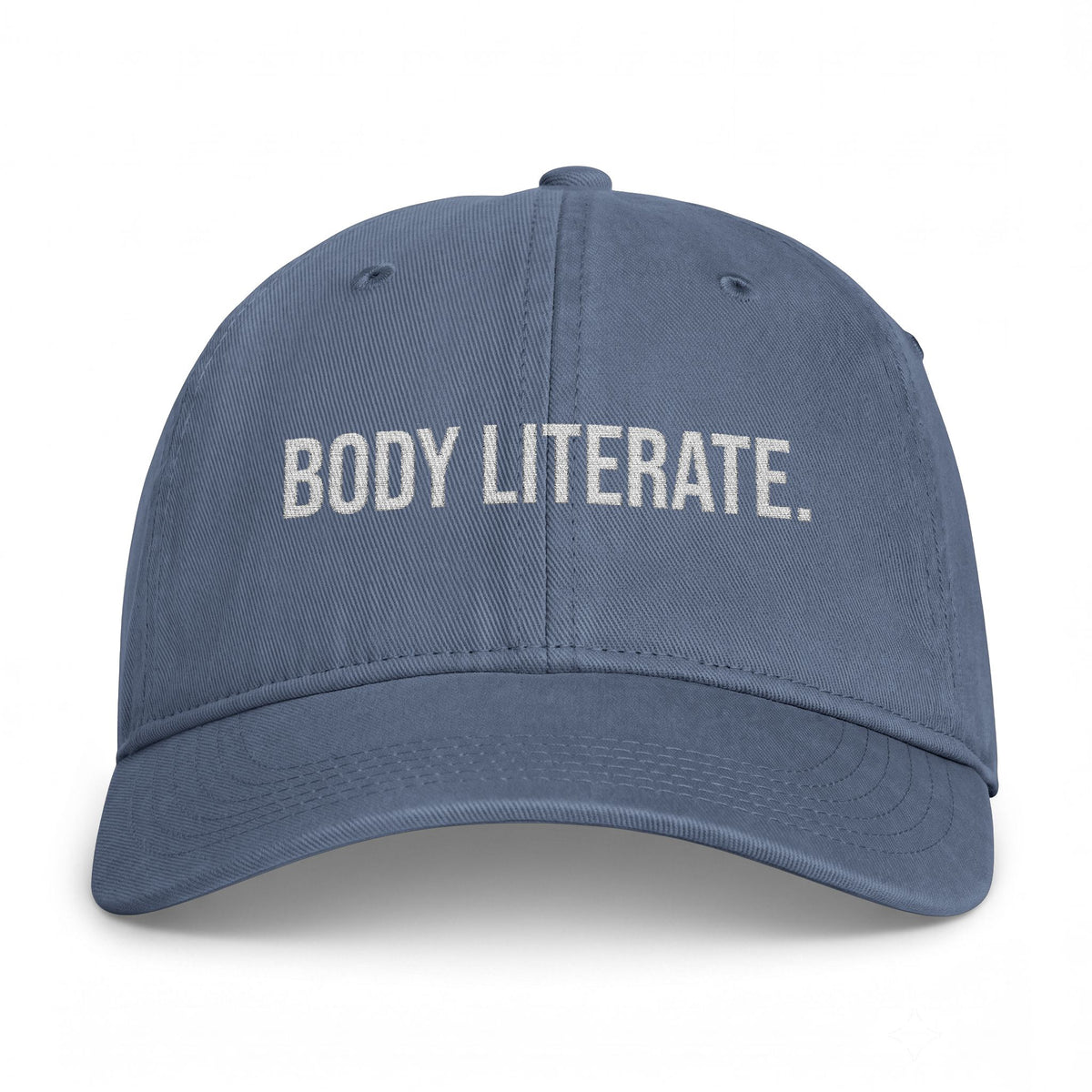 Body Literate Dad Hat — Washed Coastal Cap